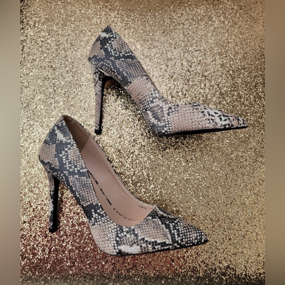 Snake Print Heels